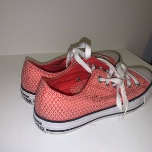 Size 6.5 orange converse